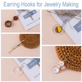 PAGOW 400Pcs Earring Hooks for Jewelry Making, Hypoallergenic Ear Wires Fish Hooks Ball End with Jump Rings, Silver Gold Color DIY Earrings Findings Making kit Supplies