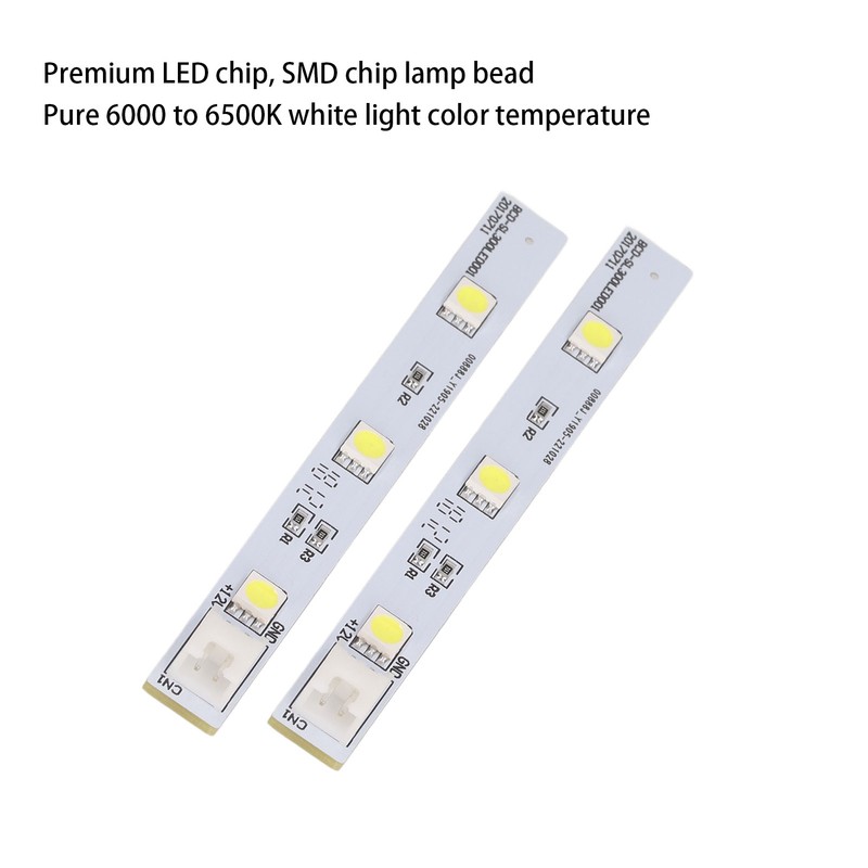 2Pcs Refrigerator LED Light Board White Eyes Friendly Freezer LED