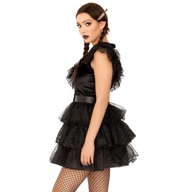 Leg Avenue 87198x 00108 Rebel moron Costume, Women, Solid, Black, 1X-2X