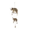 Deco 79 Metal Elephant Windchime with Bells, 10" x 2"