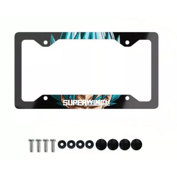 Third Party 1x Aluminum Alloy License Plate Frame Blue