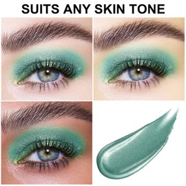 Jutqut Glitter Eyeshadow, Liquid Eyeshadow, Highly Pigmented Sparkling Liquid Eyeshadow Palette, Waterproof and Sweatproof Shimmer Eyeshadow Palette for Girls Women #06