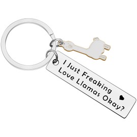 Ximalun Llama Gifts Llama Keyring I Just Freaking Love Llamas Okay Keyring Llamas Lover Gifts Christmas Birthday Gifts Alpaca Gifts for Women Girls Daughter Sister Friend