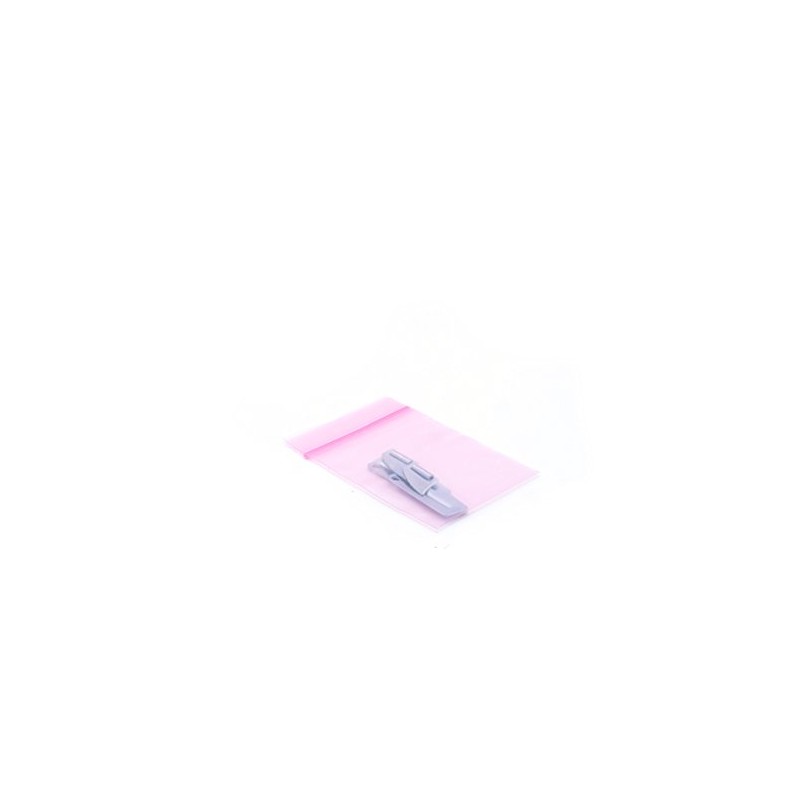 HRX Plastics Pink Anti-Static Seal Top Bag - 2.5" x