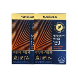 Nutrione Multivitamin Mineral 139 1000mg x 60 tablets (2) / JJ Mall / 뉴트리원 멀티비타민 미네랄 139 1000mg x 60정 2개 / JJ몰