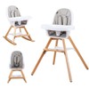HONEY JOY Baby High Chair, 4 in 1 Convertible Wooden