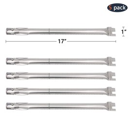 Hongso 17" Gas Grill Burner Tubes Replacement for Ducane 30400040 30400042 30400043 30400045 30558501 Gas Grill Models, Stainless Steel, 30500702, 30500603, 305000047, 30500094, DUCHD1, 5-PACK, SBC041