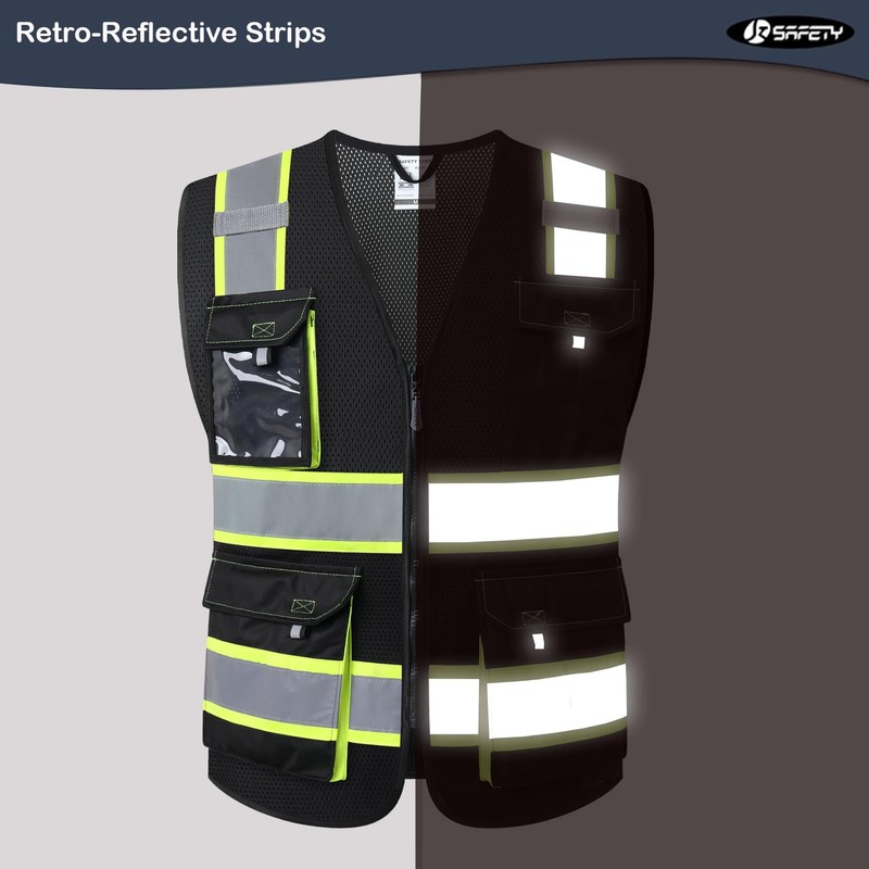 JKSafety Hi Vis Reflective Safety Vests for Men Women High