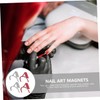 OHPHCALL 4pcs Cat Eye Nail Art Magnets Decorative Manicure Tools