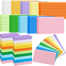 2000 Count Colored Index Cards 3x5, Lined Note Cards, Notecards, Study Cards, Flash Cards for Studying School Note Taking Office College Supplies, 10 Colors