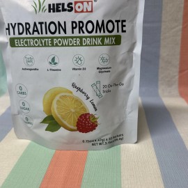 Helson Hydration Promote Electrolyte Powder Drink Mix Rasberry Lemon 12/26