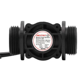 DIGITEN G1" Water Flow Hole Effect Sensor Switch Flow Meter Counter 1-60L/min Flow Meter