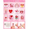 JUNEBRUSHS 28PCS Valentine's Day Enamel Pins,Valentine Day Cute Heart Pins