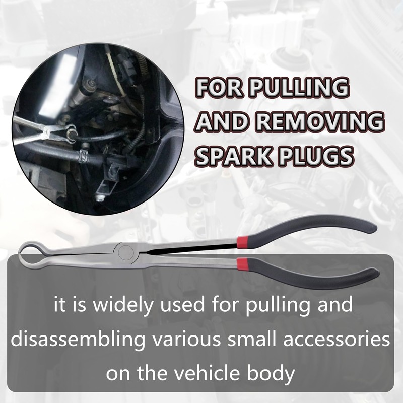 Spark Plug Remover, Professional O-Ring Spark Plug Pliers with 27.5