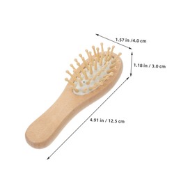 Minkissy 2pcs Wooden Paddle Hair Brush for Thick Thin Curly and Dry Hair Gentle Detangling Comfortable Scalp Massage for Men and Women