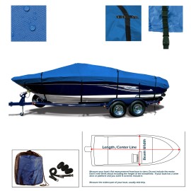 EliteShield Crownline 190 bowrider day cruiser Heavy Duty Trailerable Waterproof Boat Cover - Blue