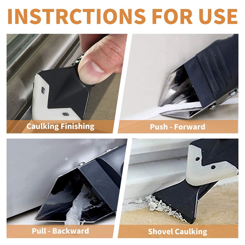 23-Piece Caulking Tool Kit – 3-in-1 Silicone Caulk Remover, Grout