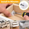 20/40/60/80/100pcs Drawer Wedge Supports with Screws – Plastic Bottom Support
