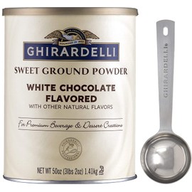 Ghirardelli - Sweet Ground White Chocolate Gourmet Flavored Powder 3.12 lb - with Exclusive Measuring Spoon