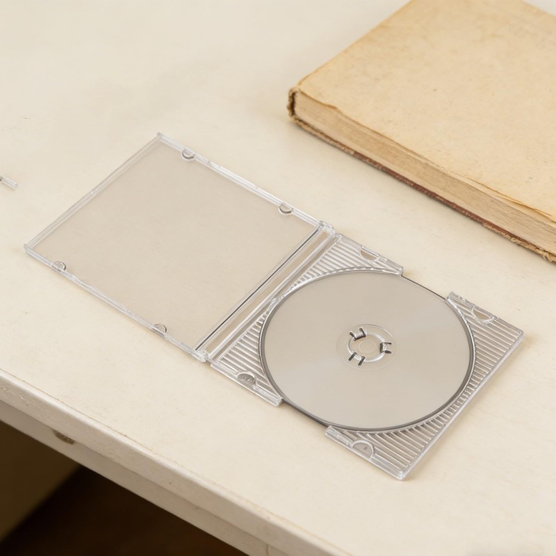 20pcs Mini CD Jewel Case 8cm - Clear Plastic Mini