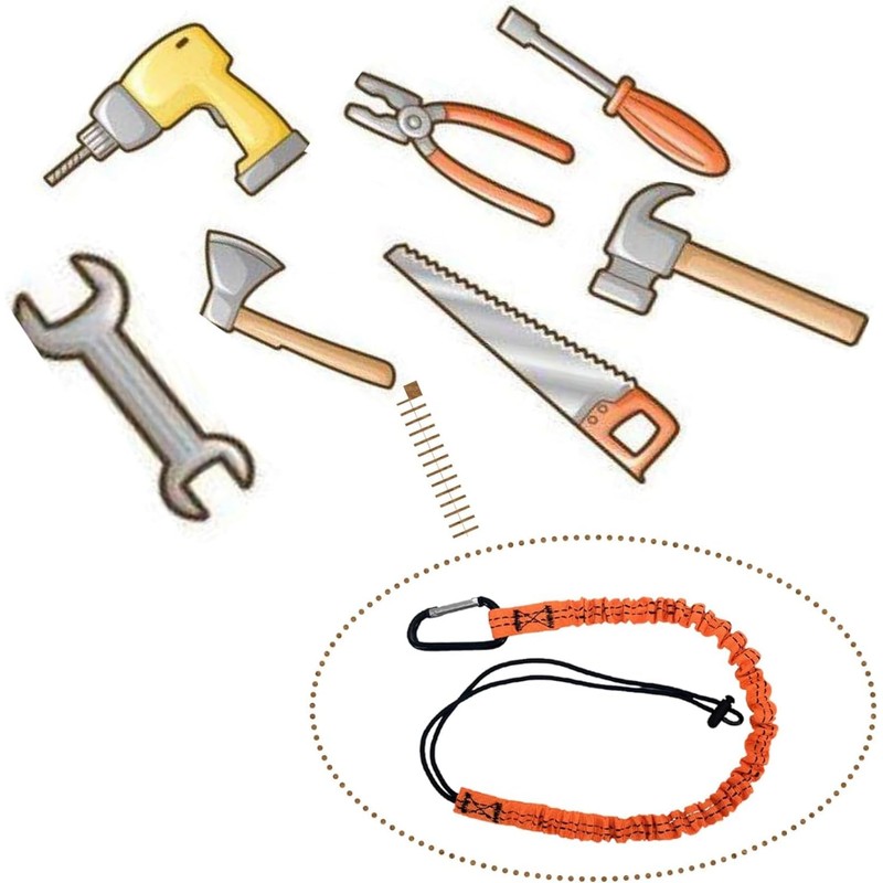 SNOKAY 3 Pack Tool Lanyard, Safety Tool Lanyard with Carabiner