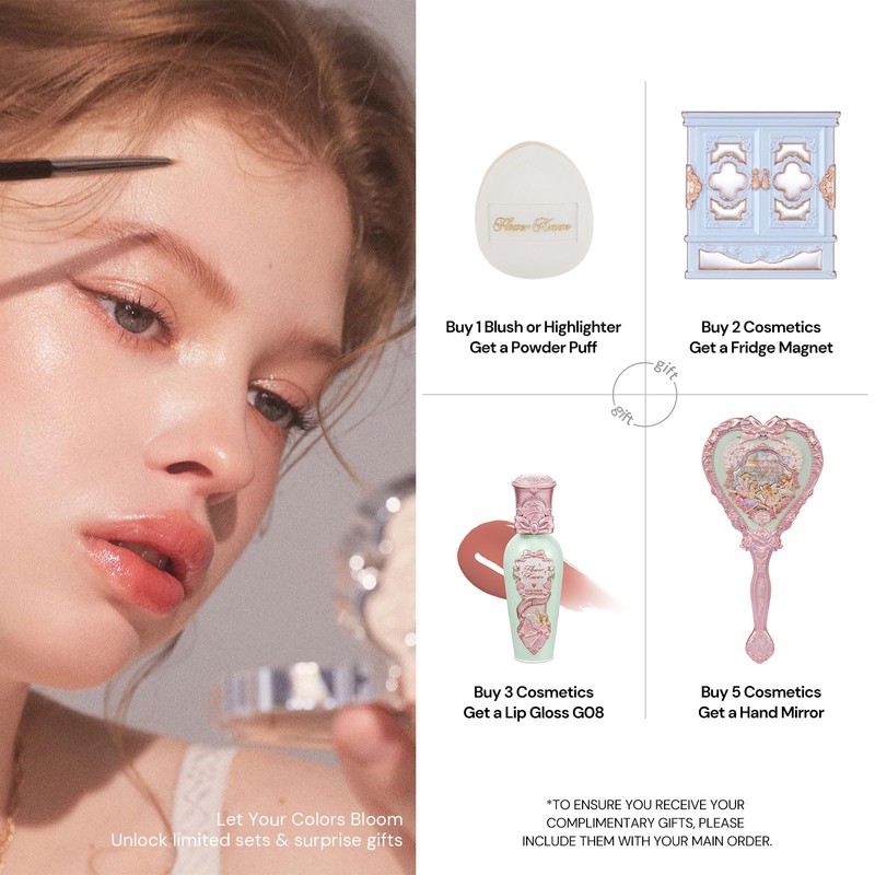 Flower Knows Swan Ballet Embossed Blush,Pink Matte Finish,Buildable & Blendable