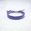 Boho Dark Periwinkle Boho Woven Bracelet, Cloth Bracelet, Dainty Slim