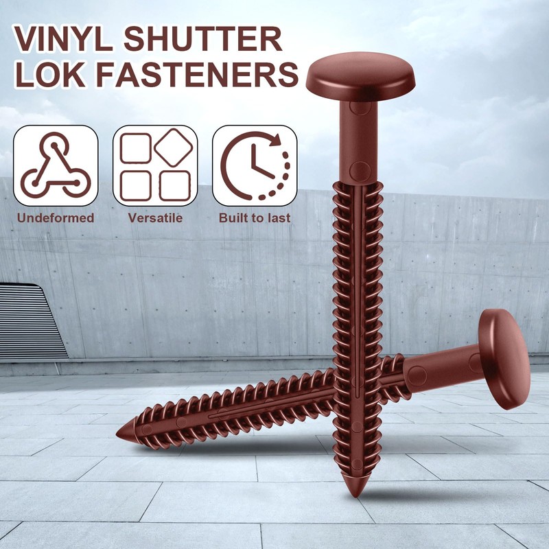 Blulu 18 Pcs 3 Inch Vinyl Shutter Fastener Window Panel