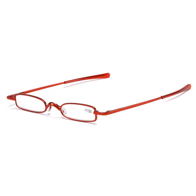 [REAVEE] 老眼鏡 ミニサイズフレーム メタル コンパクト ポケットに収納 軽量 男女兼用 おしゃれ ケース付き