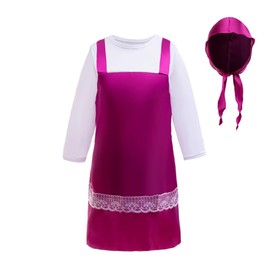Lito Angels Toddler Girls Fancy Dress Costume Fancy Dress with Headscarf Size 4-5 Years 110 Purple