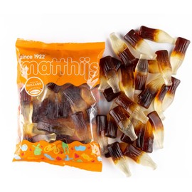 Matthijs Giga Cola Flessen I Giant Cola flavored Bottle shaped Gummy Candy I 1000g 35 ounce
