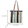 Striped Straw Tote Bags For Women, Summer Straw Purse Beach