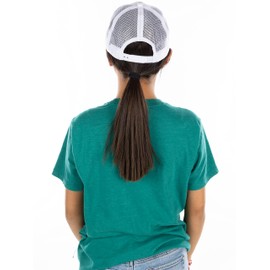 Funky Junque Gorra de béisbol unisex de malla envejecida con parche vintage, Beach Time - Blanco, Talla única