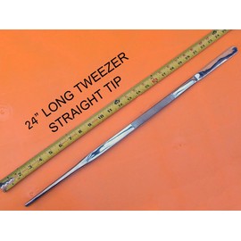 24" Mega Long Tweezer Straight Tip Stainless Steel 14351ST (AJSHEARS)