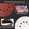 UQIPLB 50 PCS 9 Inch 10 Hole Sanding Discs 120