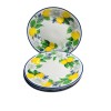 Royal Norfolk Lemon Floral Dinner Plate W/ Blue Rims, 10.5-(4)