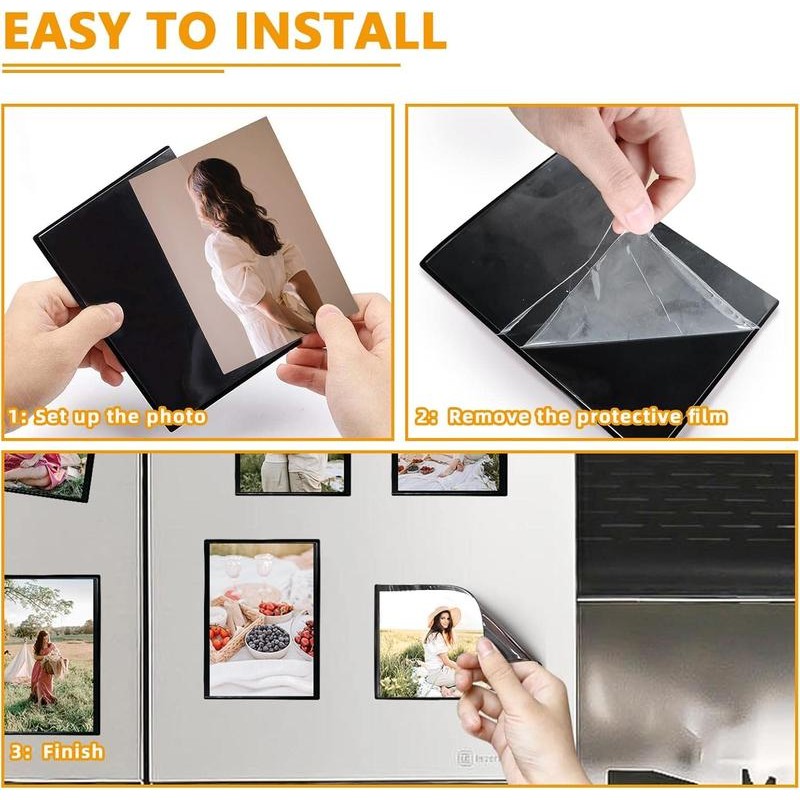Magnetic Picture Frame 24 Packs Fridge Magnetic Photo Frames Holds