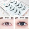 HAPVITAL False Eyelashes, 3D, 5 Pairs Natural Butt Eyelashes, Handmade,