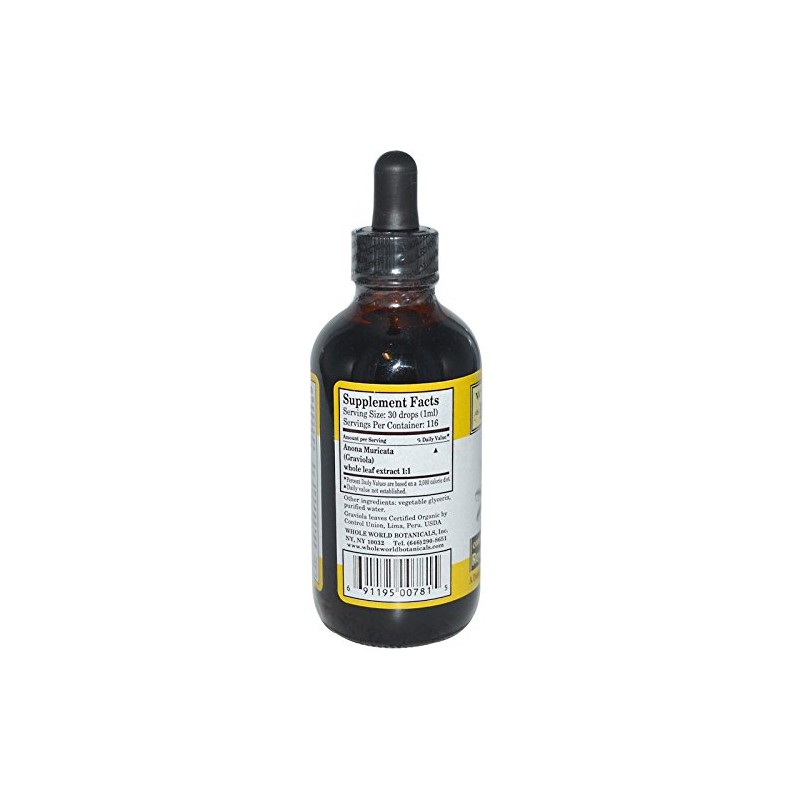 Whole World BOTANICALS Graviola Liquid Extract, 4 OZ