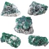 mookaitedecor Natural Fluorite Raw Crystal Druse Geodes, Irregular Green Stone