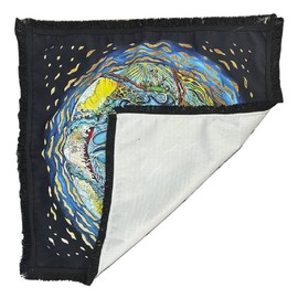 Namvo Altar Cloth, Stars and Ocean Tarot Tablecloth Triple Astrology Altar Tapestry Witchcraft Altar Astrology Table Cloth for Tablecloth Decoration