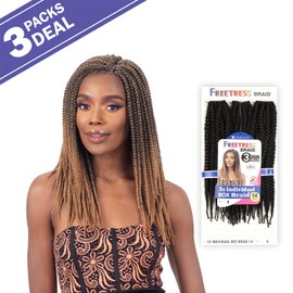FreeTress Crochet Braids 3X Individual Box Braid 14" (3-pack, 1)