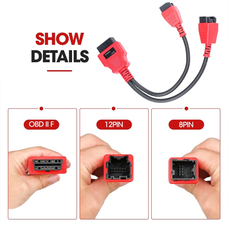 TZAONEN Cable Adapter, FCA 12+8 Adapter Security Bypass Cable OBD2