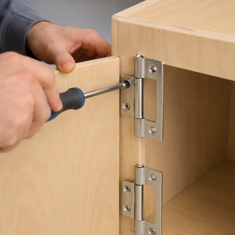 Flat Metal Hinges for Cabinets & Wooden Boxes – 360