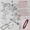 HASMX 110XL031 Timing Belt Rubber Geared Drive Belt for Black