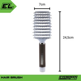 Evergreen Labs Skeleton Brush, Hair Brush without Pulling, Fine, Medium and Thick Hair, Painless Brushing, Detangling Brush, Curl Brush, Hair Brush for Women, Men, Children