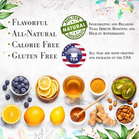 La Tea Dah Keep Calm Teas - Breakfast Blend Tea - Assam, Ceylon & Keemun Black Tea: Morning Tea: Hot or Iced Tea: Tea Gift: Contains Caffeine: 12 Biodegradable Tea Bags: 24 Servings