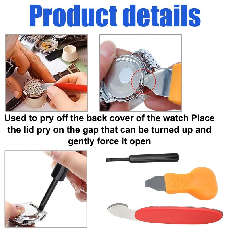 3 PCS Watch Back Cover Remover Tool Kit – Watch