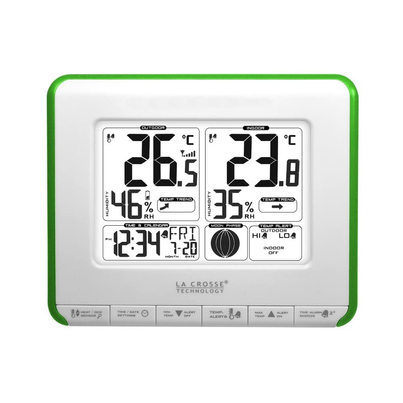 La Crosse Technology WS6812W-GREEN Weather Station - White/Green