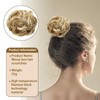 Ziyonix Messy Hair Scrunchies 2Pcs, Thick Curly Wavy Hair Piece